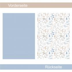 Blätter blau - Designpapier